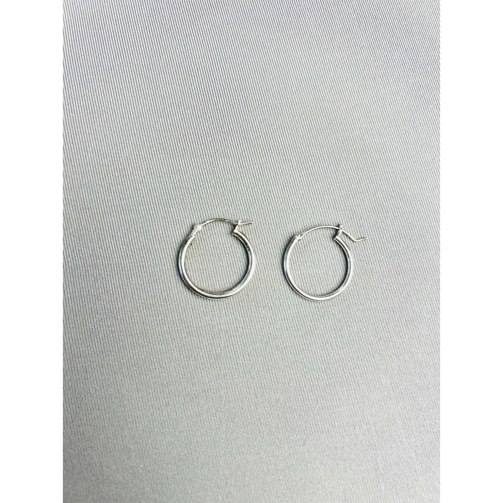 Hoop Earrings Minimalist Unmarked Metal Jewelry